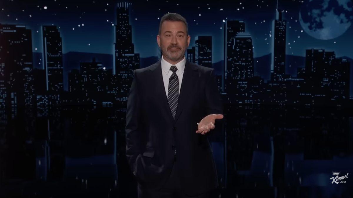 Photo of Jimmy Kimmel noted that Jeffrey Epstein had a framed photo with the Trumps in his house.