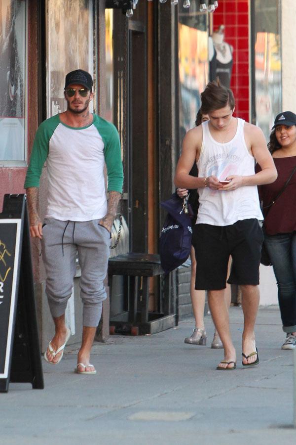 david brooklyn beckham shopping los angeles