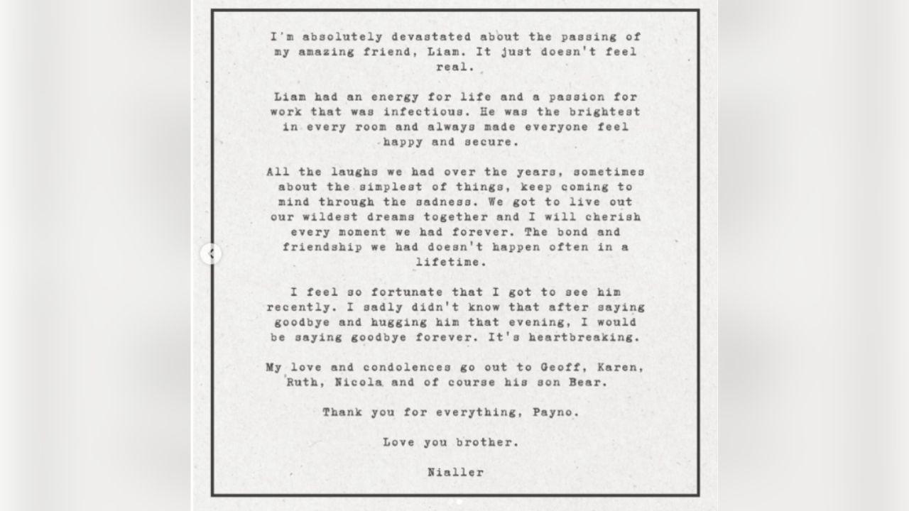 image of Niall Horan said the lyrics were inspired by the grief he experienced after Liam Payne died in October 2024 at the age of 31.
