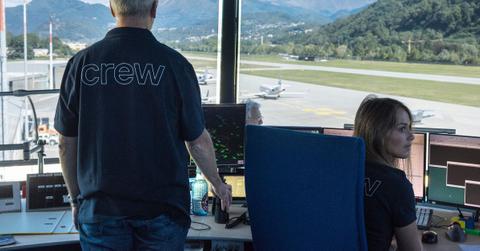 Photo of air traffic control workers