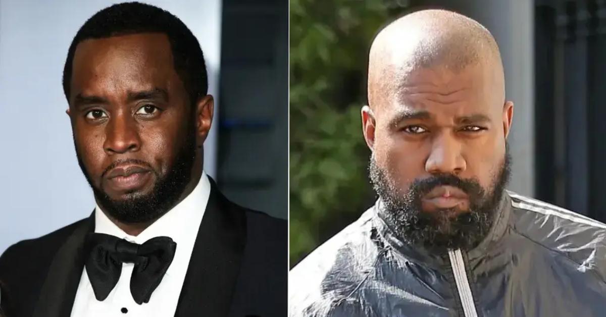 Photo of Sean 'Diddy' Combs; picture of Kanye West.