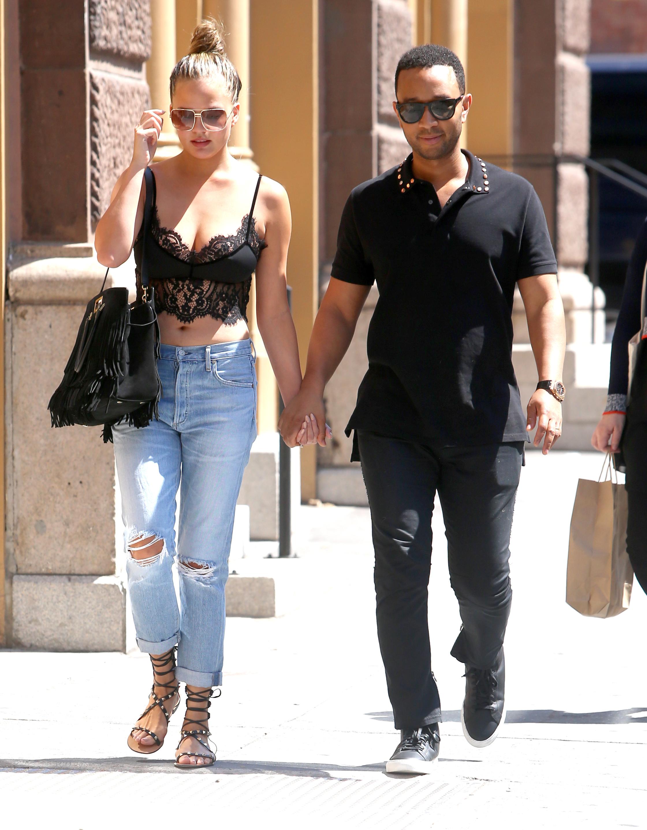 Chrissy Teigen &amp; John Legend Sighting, NYC