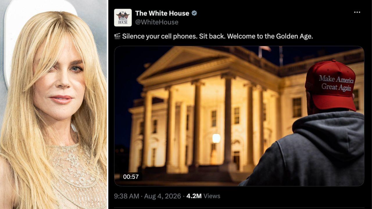 Photo of Nicole Kidman and the White House's reimagined AMC Ad.