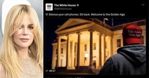 Photo of Nicole Kidman and the White House's reimagined AMC Ad.