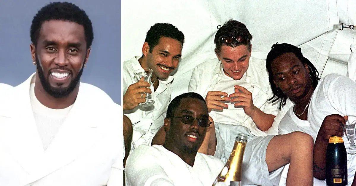 Photo of Sean 'Diddy' Combs and a photo from one of his parties in the 1990s.