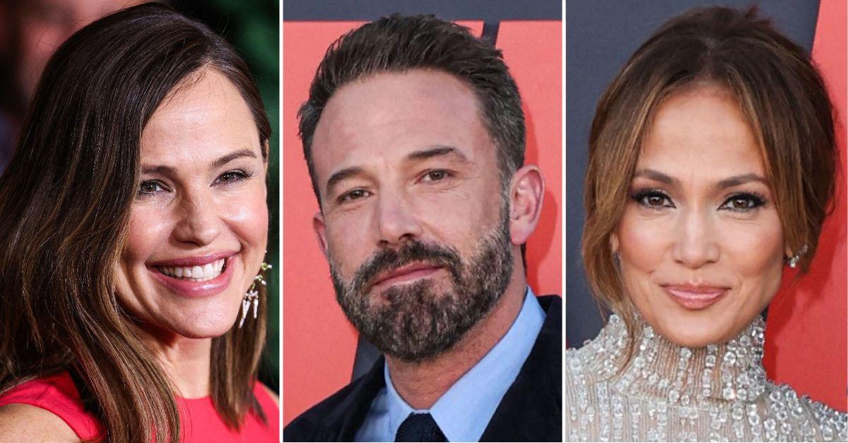 Composite photo of Jennifer Garner, Ben Affleck and Jennifer Lopez.