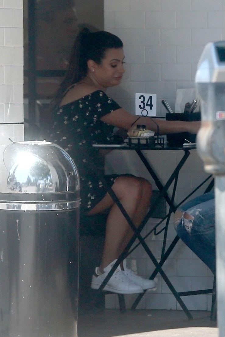 Lea Michele Lunch Floral Romper Photos5