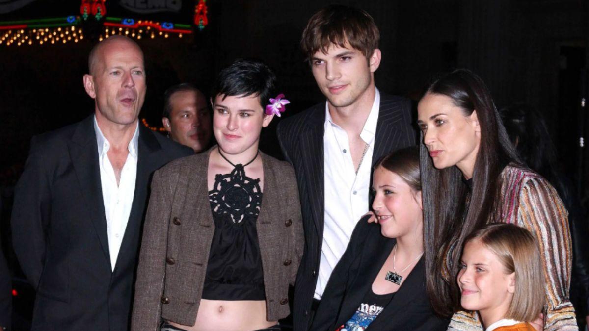 image of The actor previously reflected on raising Demi Moore’s daughters.