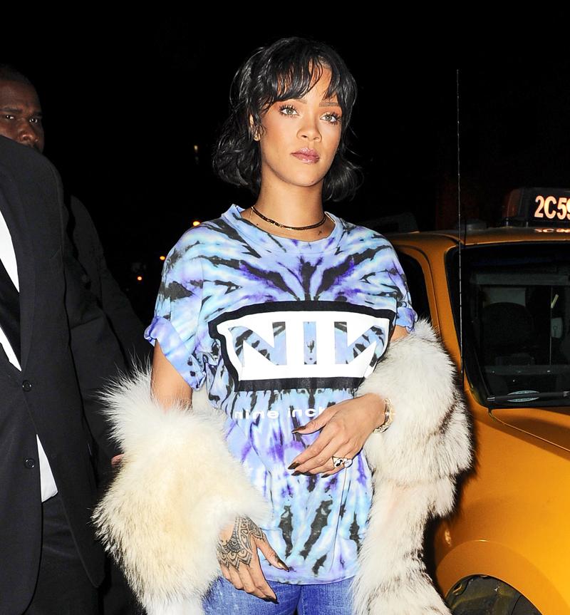 Rihanna looks every bit the fashionista as she goes clubbing at Up&amp;Down in NYC