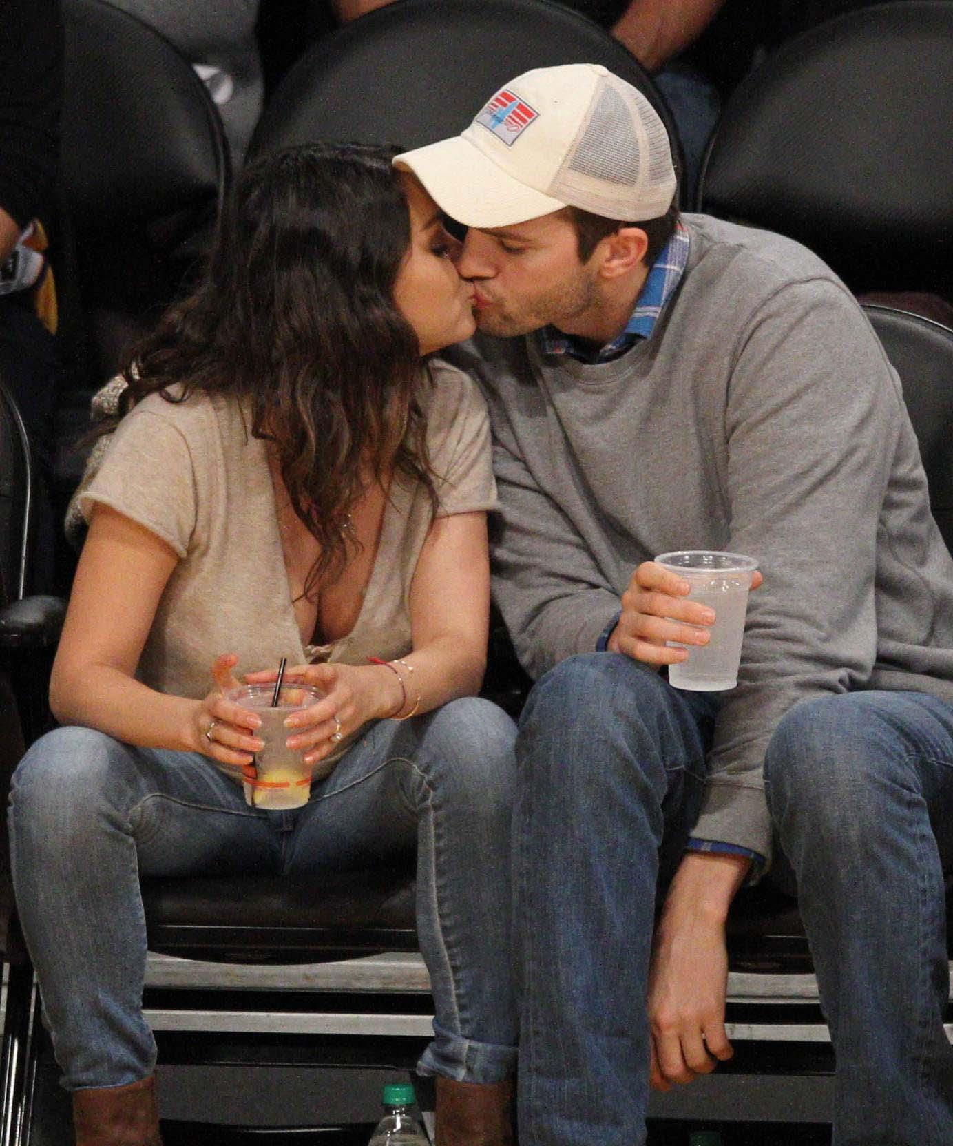 Mila Kunis and Ashton Kutcher get away from the baby for a night