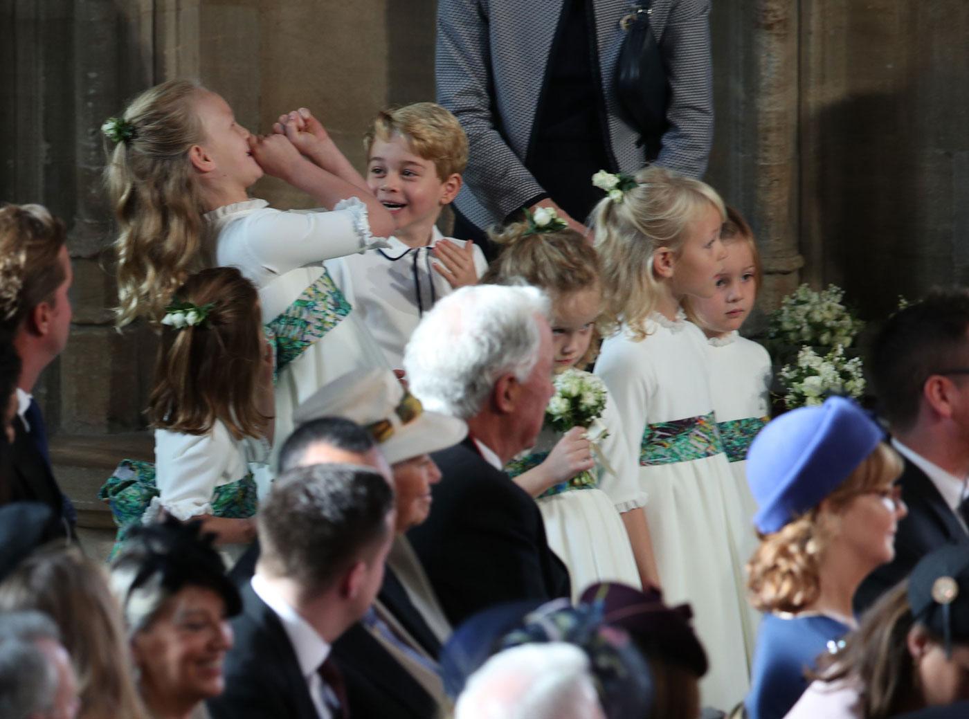 Prince george princess charlotte princess eugenie wedding 03