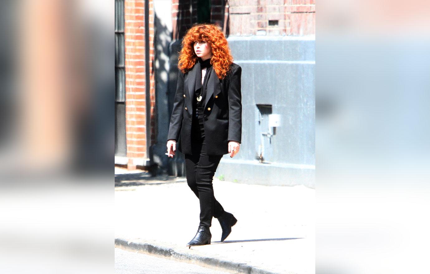 Natasha lyonne stuns black jeans blinged out shades 4