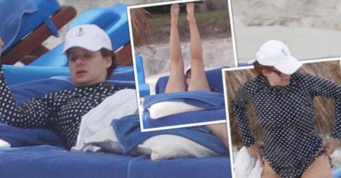 Debra Messing Bikini Sunbathing Mexico
