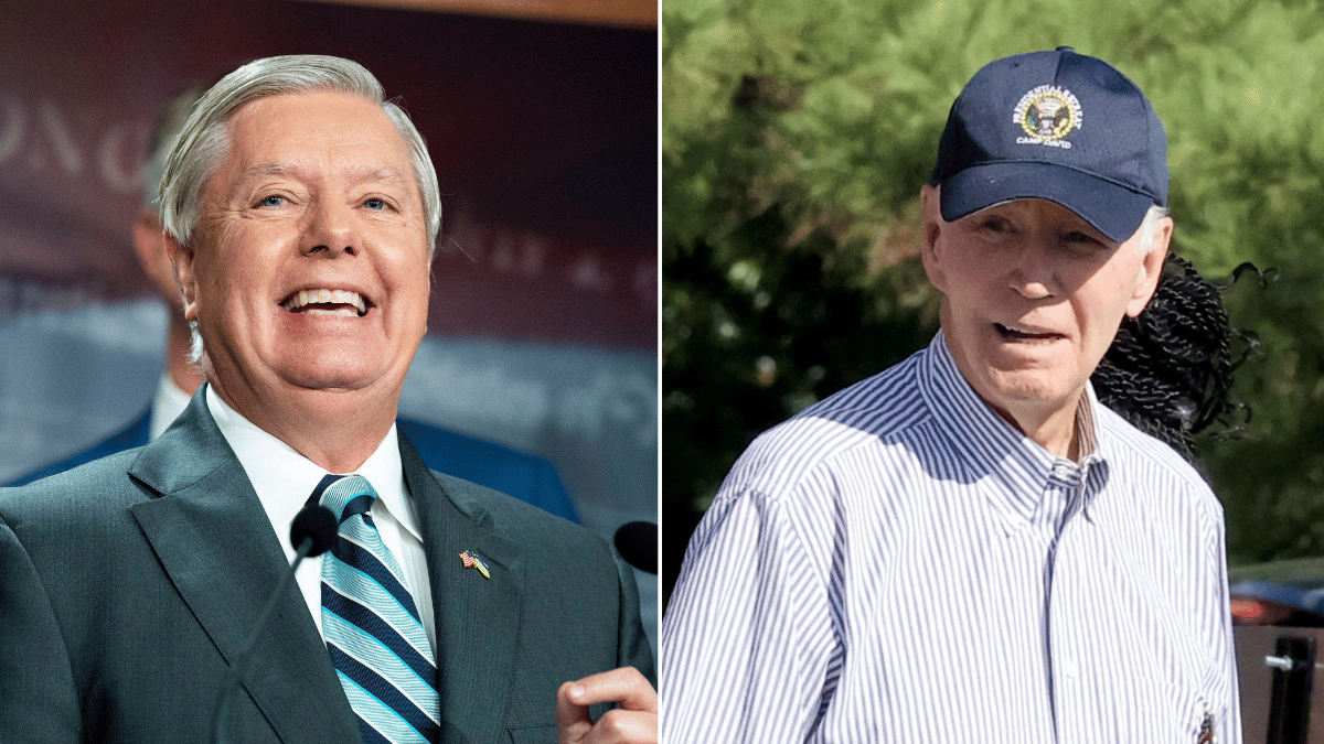 Image of Joe Biden acknowledged South Carolina Sen. Lindsey Graham's death.