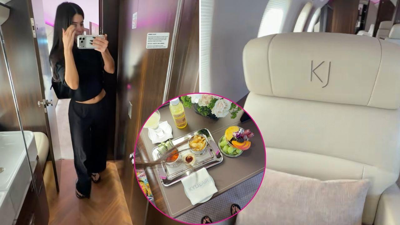 Photo of Kylie Jenner showed off her private plane.
