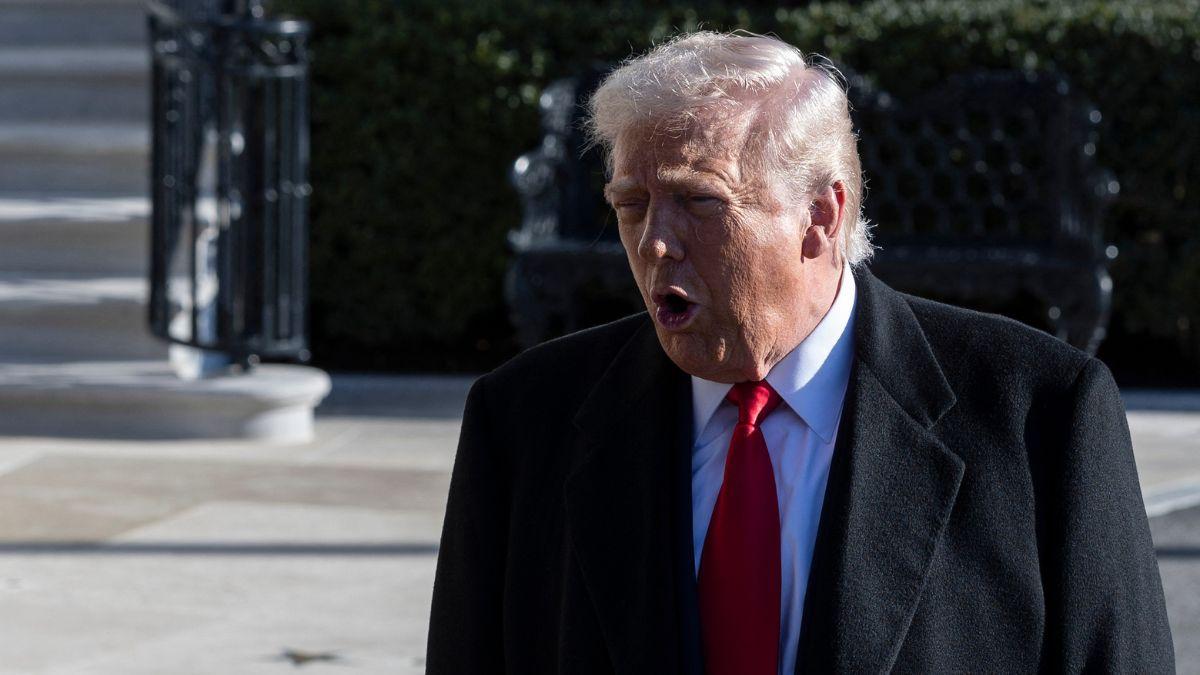 image of Donald Trump called for Ilhan Omar to be jailed or deported in a late-night social media post.