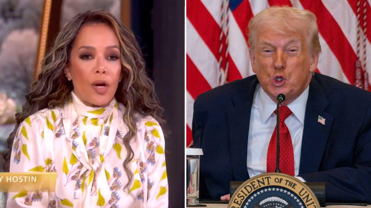 Split photo of Sunny Hostin and Donald Trump