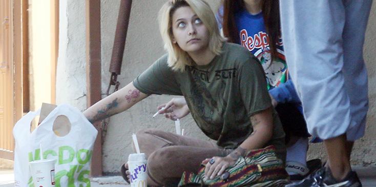 EXCLUSIVE: Paris Jackson eats McDonald&#8217;s and smokes cigarettes with her friends on her 19th birthday