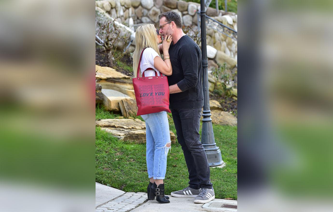 Exclusive Tori Spelling and Dean McDermott Share a Kiss After Dropping Kids off at School