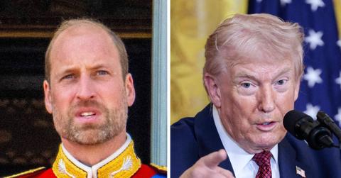 split photo of Donald Trump & Prince Harry