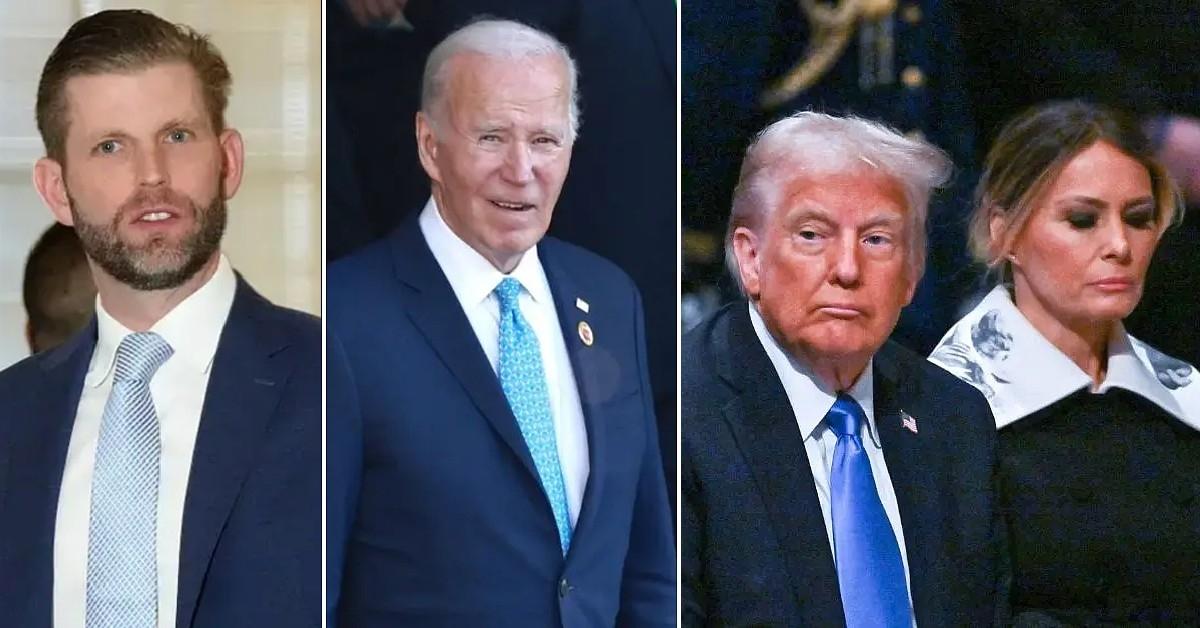 Photo of Eric Trump, Joe Biden, Donald and Melania Trump