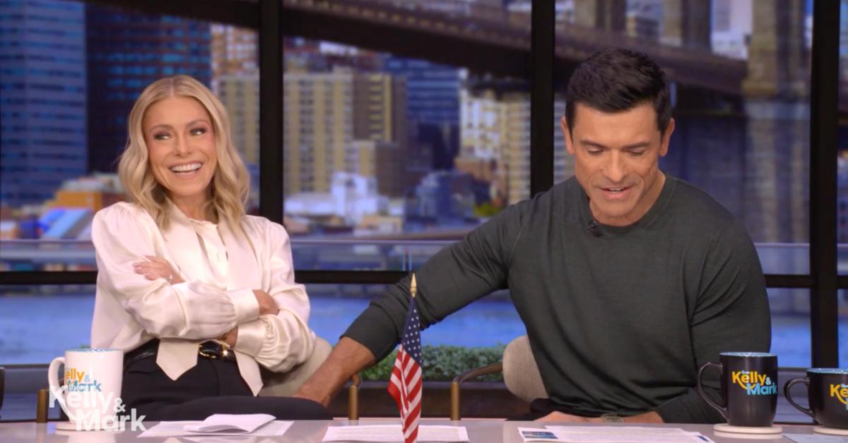 Image of Kelly Ripa asked Mark Consuelos to keep massaging him after he stopped.