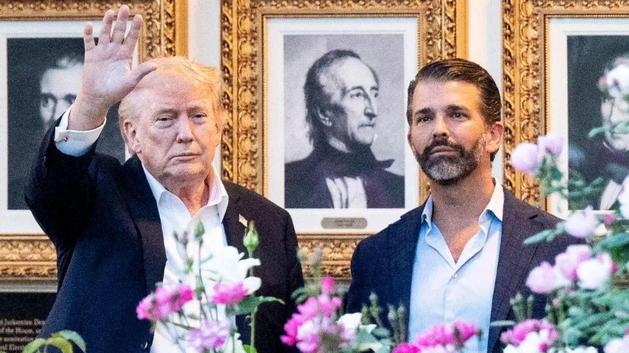 image of trump and don jr