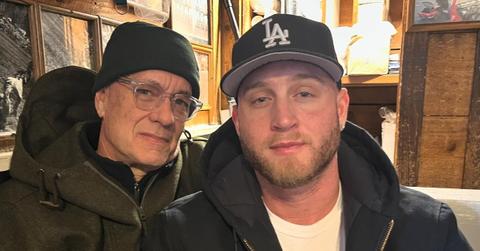 tom hanks bonds son chet christmas rare photo