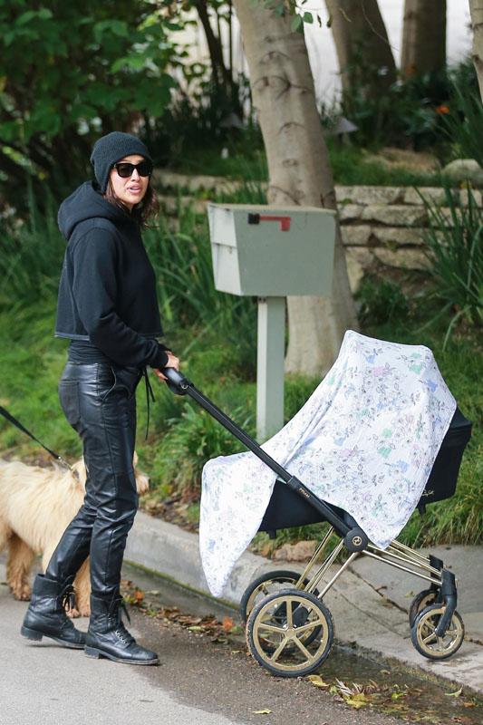 *EXCLUSIVE* Irina Shayk takes her newborn baby for a stroll