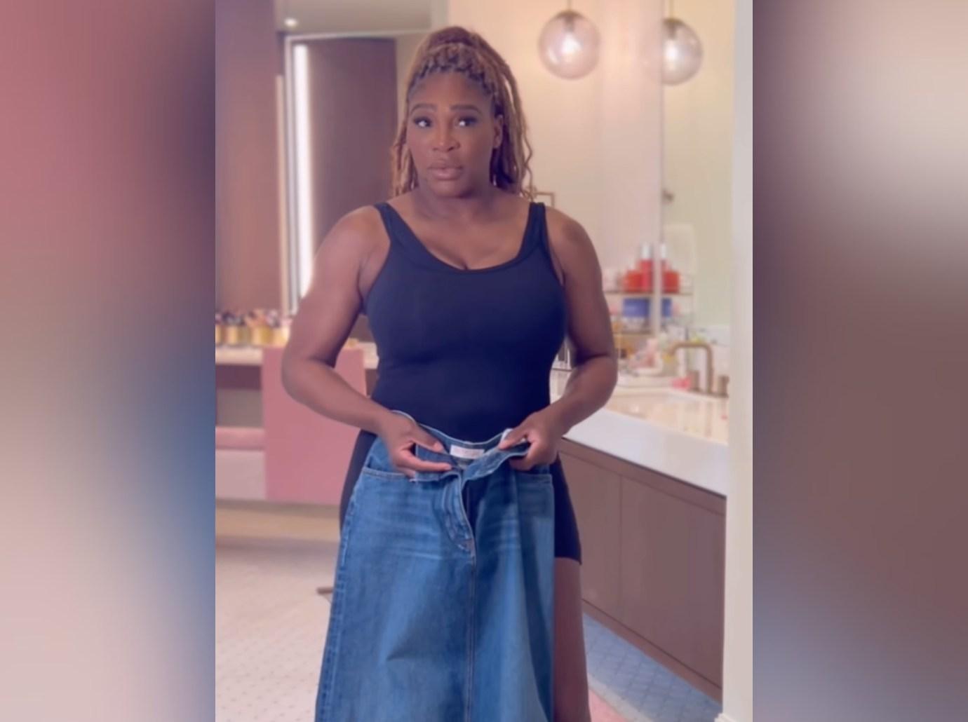 Serena Williams Laughs As She Struggles To Fit Into Denim Skirt: Watch