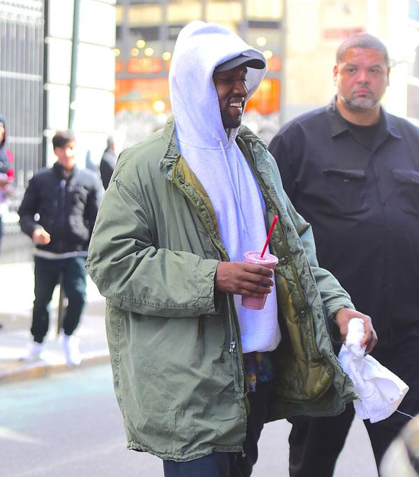 He Smiles! Kanye West Spotted Working Out And Drinking A Smoothie Ahead ...