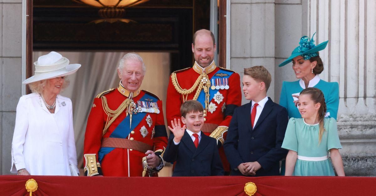 Photo of Prince William, Prince George, Prince Louis, Princess Charlotte, Kate Middleton, King Charles and Queen Consort Camilla
