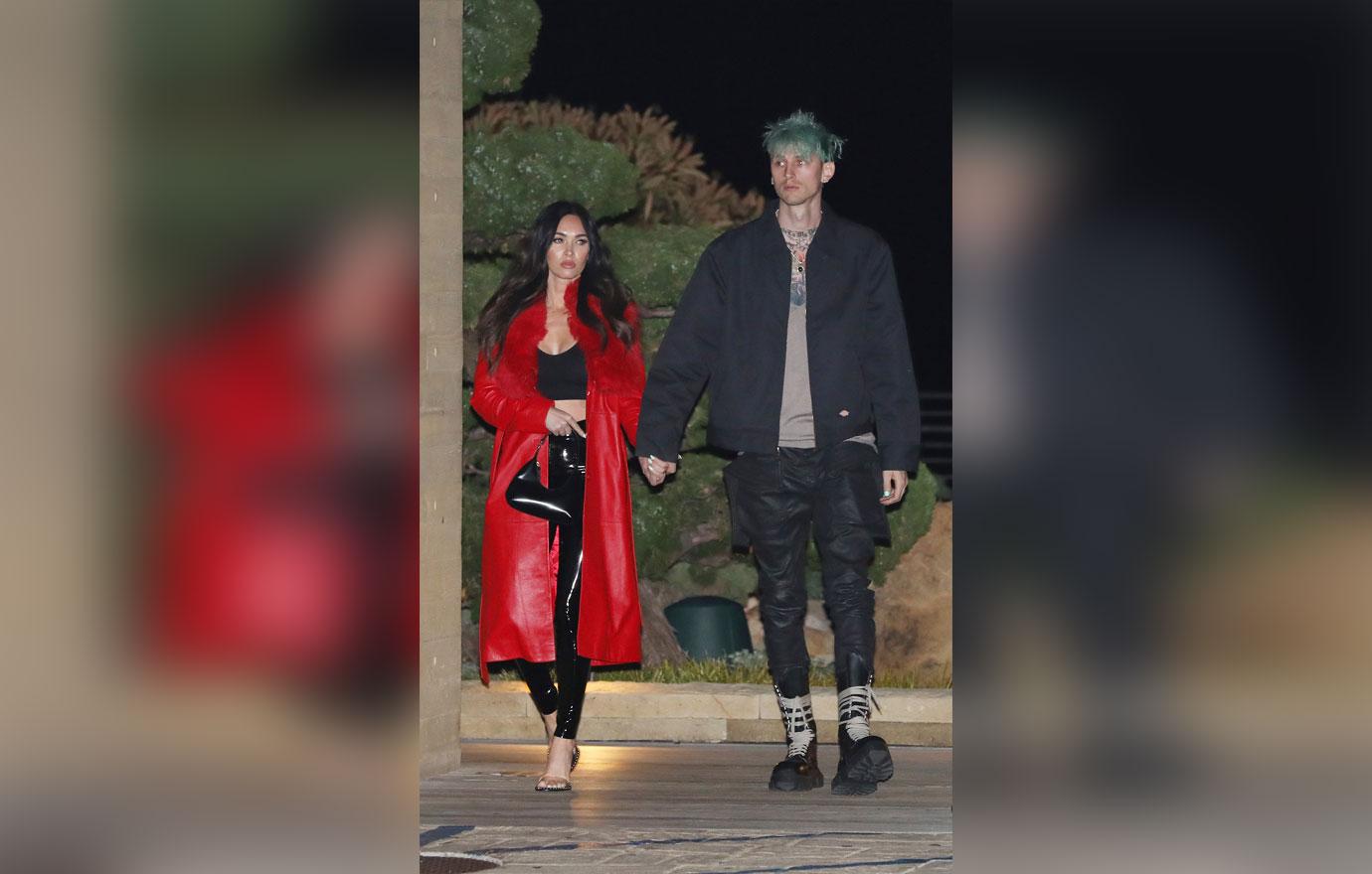 megan fox machine gun kelly grab dinner at nobu