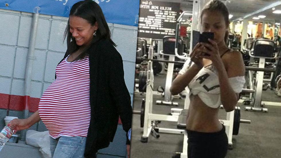 Zoe saldana post baby body workout