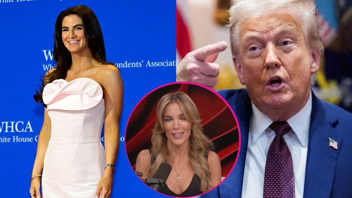 image of megyn Kelly, trump, Kaitlan collins