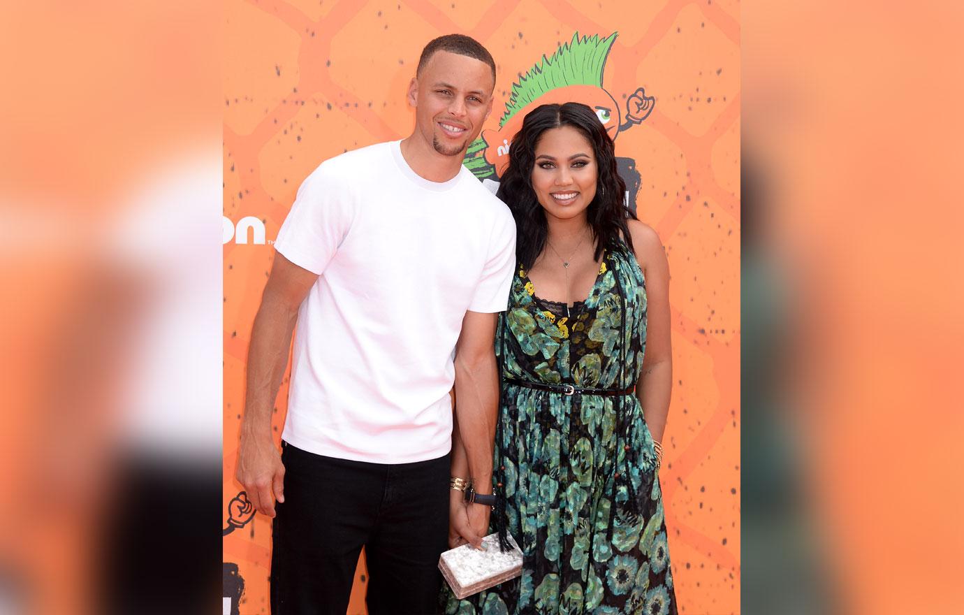 Ayesha And Steph Curry On Red Carpet Son Canon Stunt