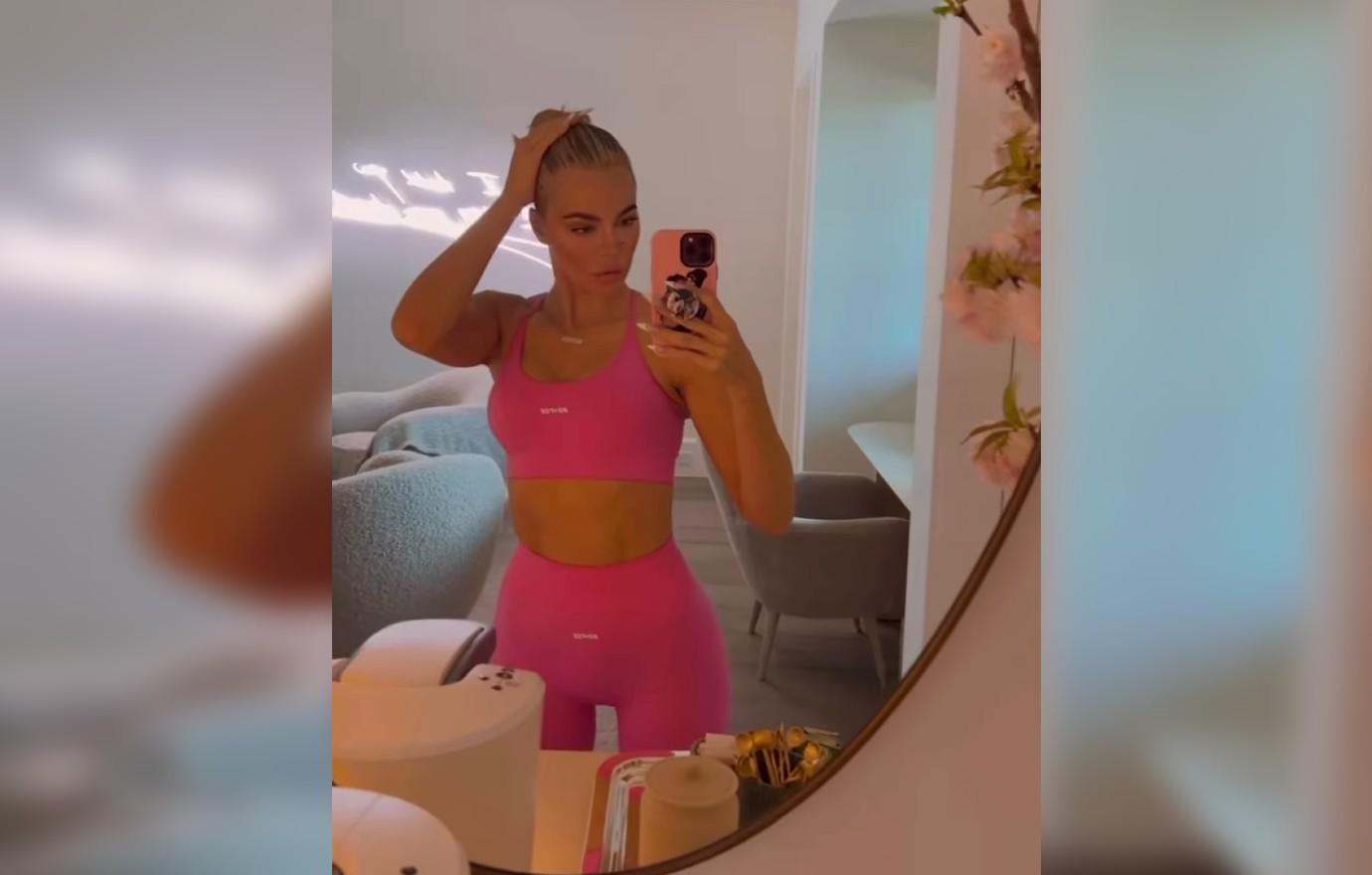 Khloé Kardashian Flaunts Toned Tummy As Dating Rumors Swirl