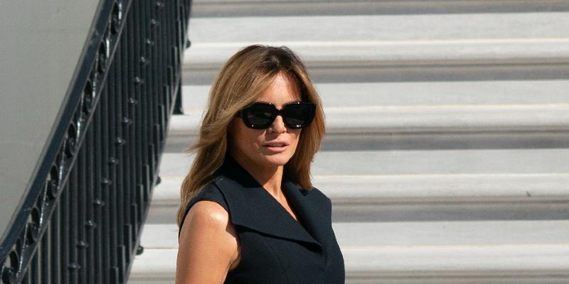 President Donald J. Trump and First lady Melania Trump depart the White House