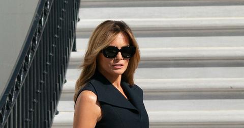 President Donald J. Trump and First lady Melania Trump depart the White House