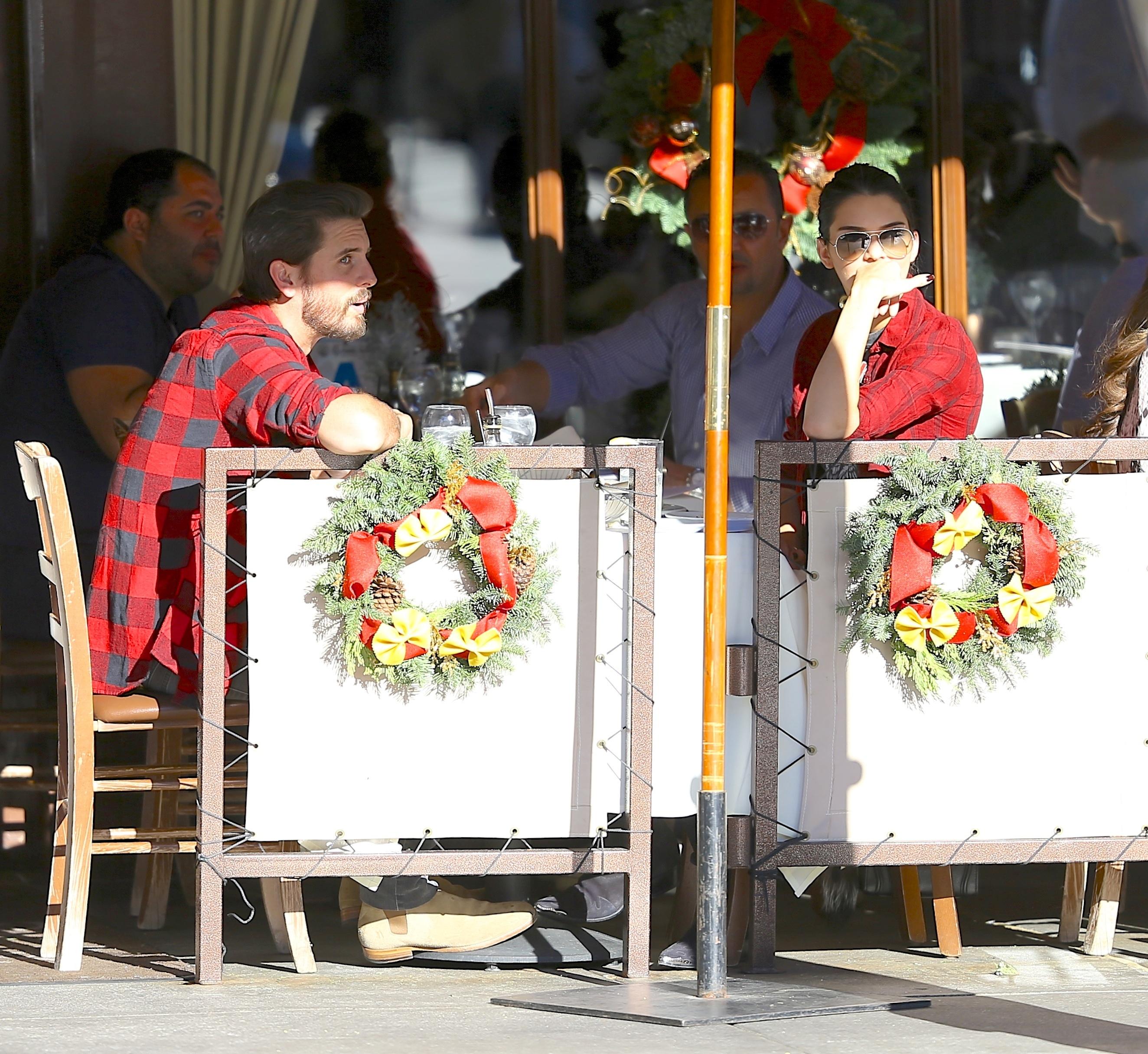 Kendall Jenner and Scott Disick have lunch at Il Pastaio Beverly Hills