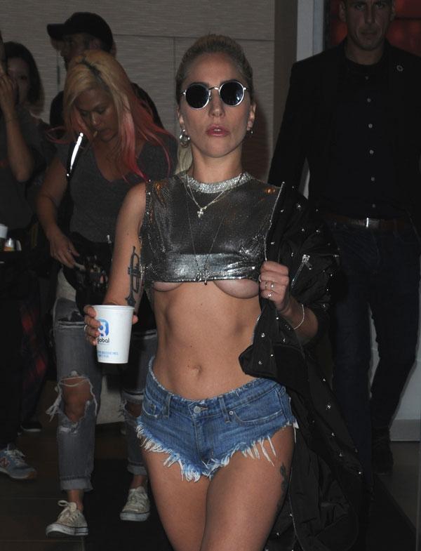 Boob Slip! Lady Gaga Suffers Embarrassing Wardrobe Malfunction In Skimpy  Shirt — See The Raunchy Pics!