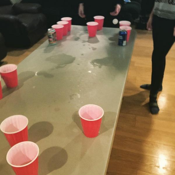 Justin bieber beer pong