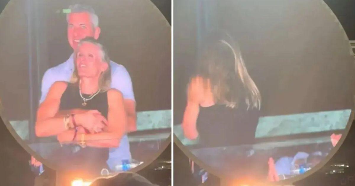 image of The couple immediately ducked and ran from the camera's view.