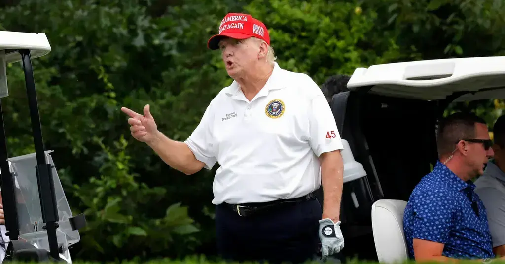 Photo of Donald Trump on the golf course