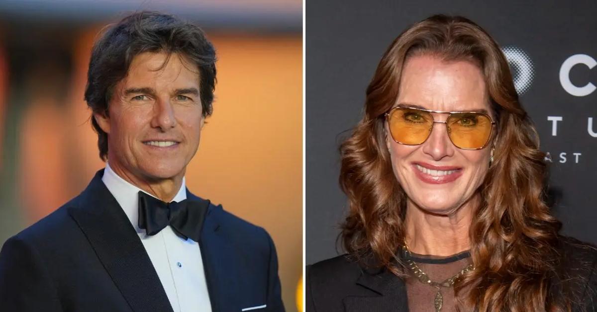 Photo of Tom Cruise; picture of Brooke Shields.