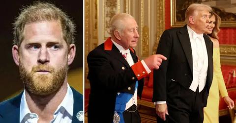 Photo of Prince Harry, King Charles and Donald Trump