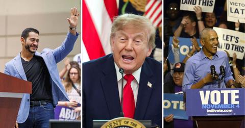 Image of Abdul El-Sayed, Donald Trump, and Barack Obama