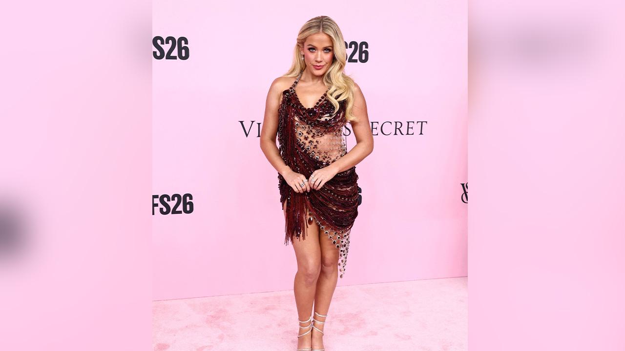Image of Megan Mornoey walked the pink carpet at the Victoria's Secret Fashion Show.
