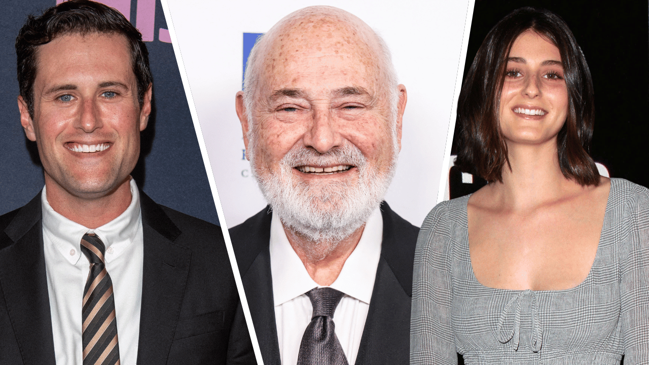 Composite photo of Nick Reiner, Rob Reiner and Michele Singer Reiner.