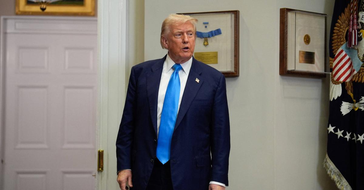 image of The president was spotted almost falling asleep during a recent White House briefing. 